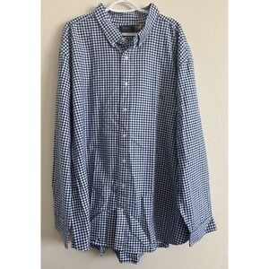 Polo Ralph Lauren 4XB Big Tall Blue Gingham Button Down Shirt NWOT